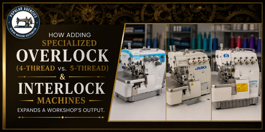 How Adding Specialized Overlock (4-Thread vs. 5-Thread) and Interlock Machines Expands a Workshop's Output