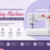 Blog banner featuring the Usha Janome Allure sewing machine with information about installation, product demonstration, warranty, maintenance tips, and after-sales support after purchasing a sewing machine.